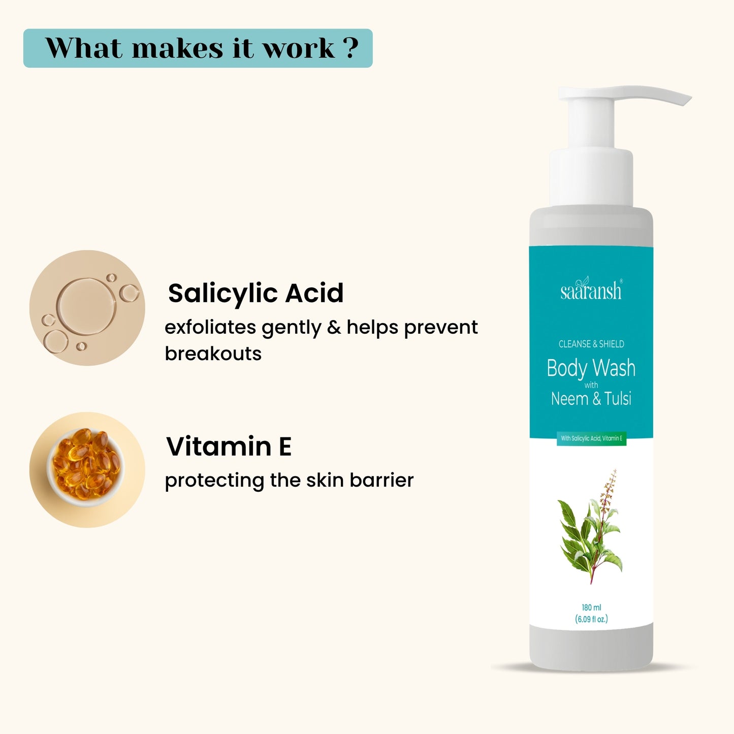 Saaransh Body Wash with Neem & Tulsi