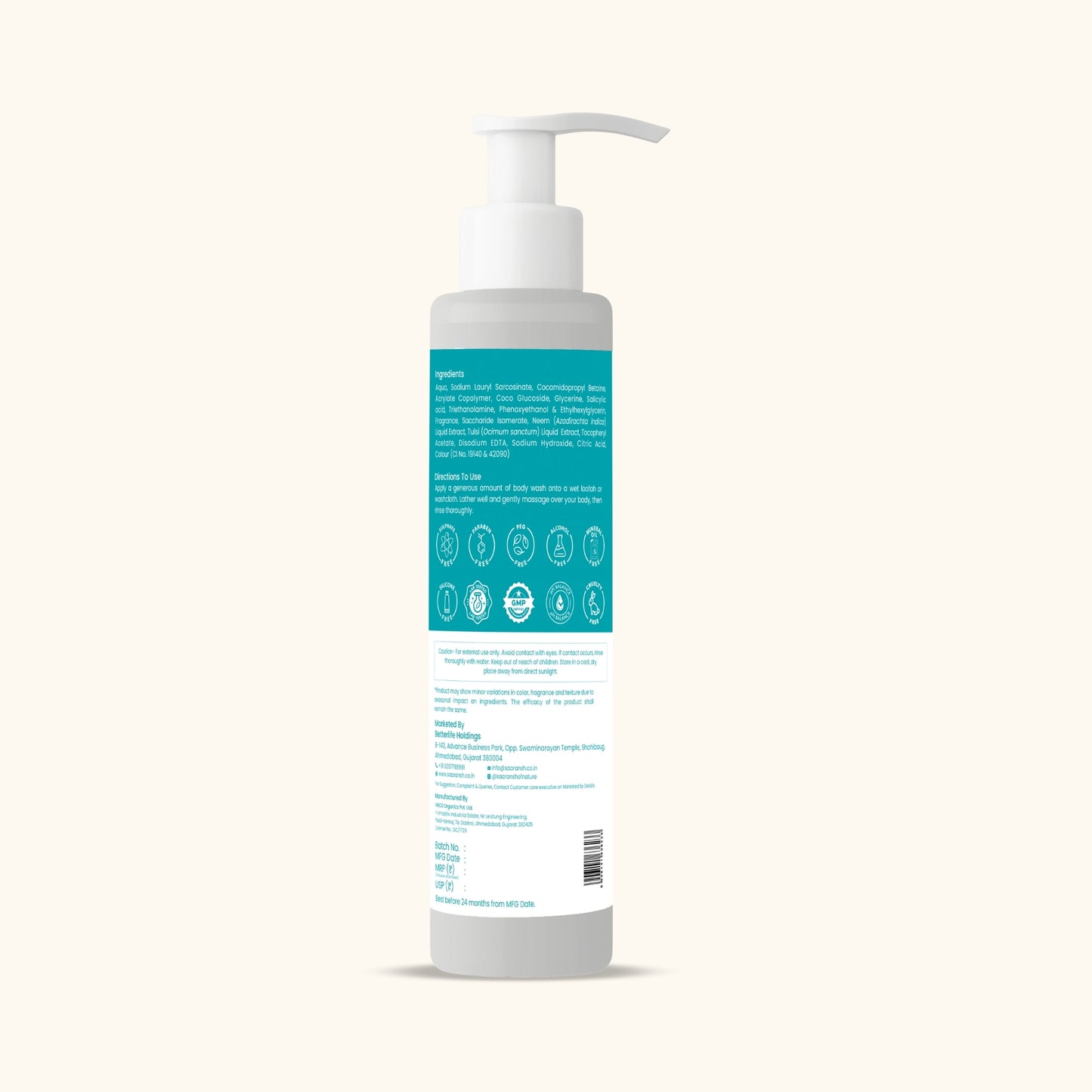 Saaransh Body Wash with Neem & Tulsi