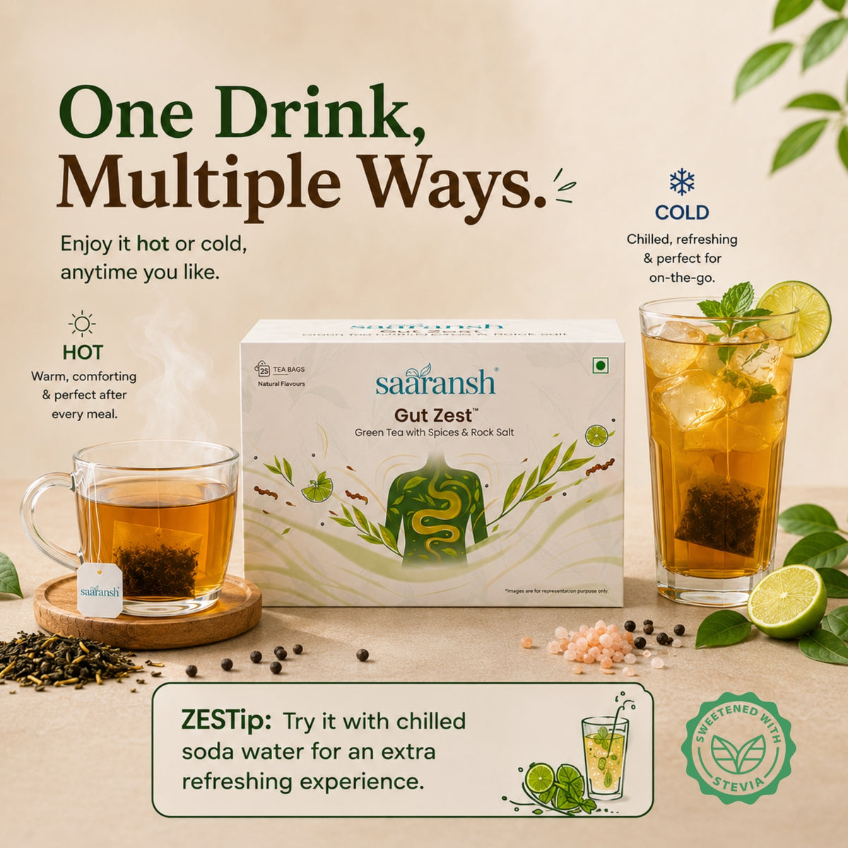 Saaransh Gut Zestᵀᴹ Tea